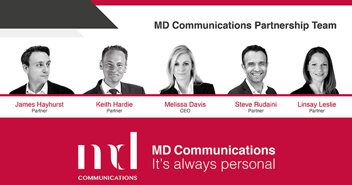 Partnership team at MD Communications