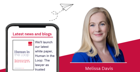 september newsletter graphic, showing CEO Melissa's headshot next to a phone screen that reads the first part of the newsletter.